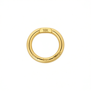 Anillo Abierto de Oro Amarillo Sólido de 18k, 4MM, Calibre 22, para Diamantes Sueltos, Paquete de 5 Piezas - Product Image 3