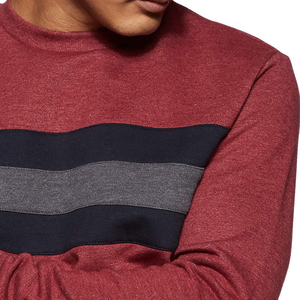 Pull en tricot pour homme, couleur marron, col rond, avec motif rayé, coupe classique, vêtements décontractés d'automne - Product Image 6