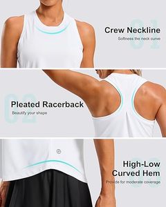 Women's <b>White</b> O-Neck <b>Tank</b> <b>Top</b> Spandex/Polyester Knitted Anti-Pilling Streetwear Casual Solid Color Breathable Regular Length - Product Image 6