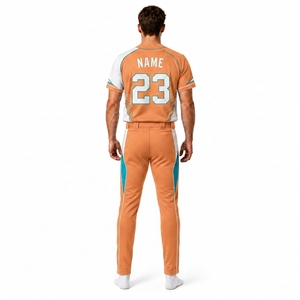 Ensemble de maillot et pantalon d'uniforme d'équipe de baseball personnalisé pour hommes, entièrement boutonné, sublimation, vêtements de sport athlétiques, fabricant OEM sous marque privée - Product Image 2