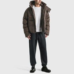 Veste d'hiver matelassée pour homme, collection 2026, col roulé, à capuche, personnalisable, en polyester rembourré, doudoune d'hiver pour homme - Product Image 6