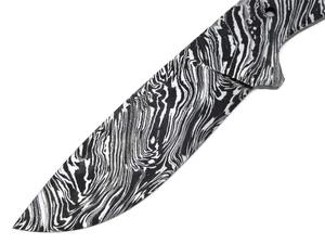 Cuchillo de Caza de Acero de Damasco Hecho a Mano, Hoja en Bruto Personalizable OEM, Cuchillo de Bolsillo Fijo para Uso Industrial y de Cuero - Product Image 3