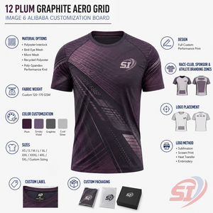 เสื้อยืดวิ่งออกกำลังกายผู้ชาย แขนกุด ขายส่ง สกรีนลายตามสั่ง ระบายเหงื่อได้ดี เสื้อสำหรับฝึกซ้อมกีฬา สีพลัมกราไฟต์ แอโร - Product Image 3
