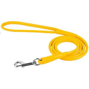 Wholesale Custom Color Leather Dog Leash Solid Pattern Walking <b>Training</b> Leather Dog Leash Leather Leash For German Shepherd Dog - Product Image 5