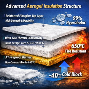 <span class=keywords><strong>Isolation</strong></span> pour <span class=keywords><strong>maison</strong></span> passive, 10 mm <span class=keywords><strong>d</strong></span>'aérogel, ignifuge A1, faible conductivité thermique pour bâtiments zéro énergie - Product Image 5