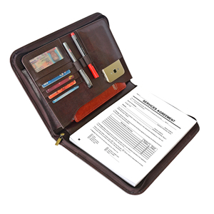 Portafolio Ejecutivo de Cuero de Lujo, Carpeta Organizadora de Documentos, Cierre para Archivos, Organizador de Conferencias, Maletín de Oficina - Product Image 2