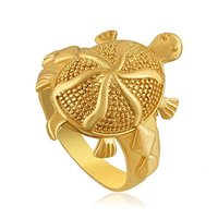 Bague porte-bonheur plaquée or avec breloque tortue pour hommes et femmes, Vaastu Fengshui, bijou tendance
