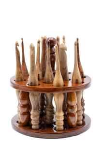 Juego de 13 agujas de ganchillo de madera de palisandro, hechas en India, set de ganchillo, artículos de tejido, agujas de ganchillo de madera para hilo. - Product Image 3