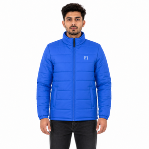 Vestes matelassées pour hommes en gros – Blouson d'hiver rembourré à col montant et manches longues, fermeture éclair intégrale, poches latérales, OEM - Product Image 1