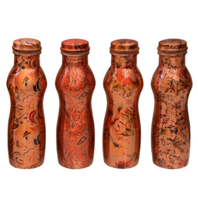 Botella de Agua de Cobre Estampada, 4 Piezas, Elegantes Botellas de Cobre con Estampado de Diferentes Diseños, al Mejor Precio - Product Image 3