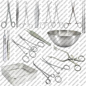 Juego de Instrumentos Médicos de Grado Hospitalario para Aplicación de Apósitos, Instrumentos de Acero Inoxidable con Bandeja para Uso Quirúrgico y Cuidado de Heridas - Product Image 1
