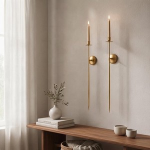 Wall-Mounted Eco-Friendly Matte <b>Black</b> Metal Taper <b>Candle</b> <b>Holders</b> for Home Decoration for Birthday Occasions - Product Image 5