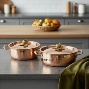 High Quality Modern Hammered Stainless Steel Casserole <b>Pots</b> <b>Set</b> Eco-Friendly Europe Premium Decorative Cookware Gold Metal - Product Image 6