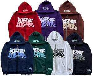 เสื้อฮู้ดซิปพิมพ์ลายกราฟิกแบบกำหนดเอง สไตล์ Y2K กรันจ์ ฮิปฮอป สตรีทแวร์ สวยงาม - Product Image 6