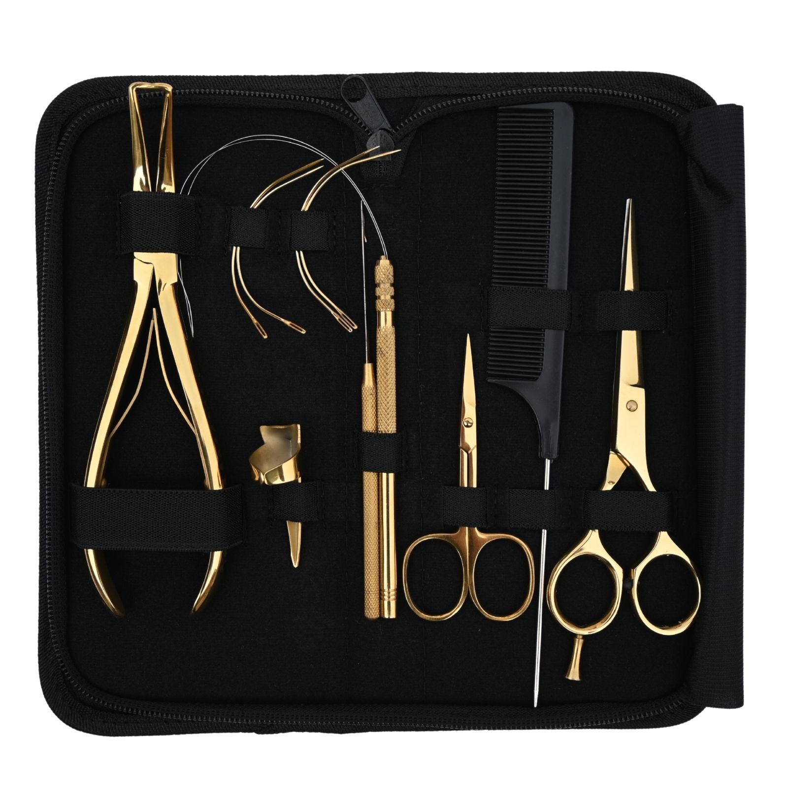 Gold Hair extension Tools Kit