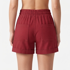 Shorts Deportivos Casuales para Mujer, Cintura Alta, para Correr, Gimnasio, Entrenamiento, 100% Algodón, Transpirables, de Secado Rápido - Product Image 2