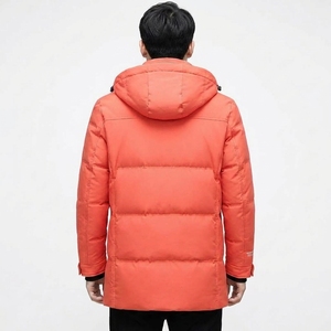 Chaqueta Larga Acolchada con Capucha para Hombre, Ropa de Invierno Cálida, Cierre Frontal con Cremallera, Ropa Personalizada con Etiqueta Privada - Product Image 3