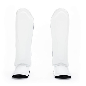 Custom Muay Thai Boxing MMA Shin Guards Genuine Leather Breathable Hook & Loop Closure Fairtexs <b>Cheap</b> OEM - Product Image 1