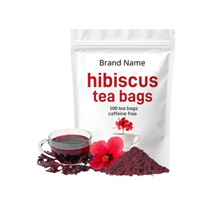 ชาชงดอกชบา ยี่ห้อ Hibiscus บรรจุ 100 ซอง ปราศจากคาเฟอีน ชาดอกไม้บรรจุซอง รับผลิตแบรนด์ส่วนตัว (OEM) บรรจุภัณฑ์จากเวียดนาม - Product Image 1