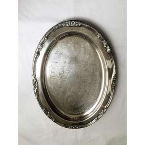 Assiette ovale en laiton au design coquille, finition étain antique, pour restaurant, écologique, compatible lave-vaisselle, plateau de service - Product Image 6