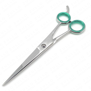 Ciseaux de coiffure de qualité supérieure en acier inoxydable, ciseaux de barbier avec inserts pour doigts en argent amovibles pour les professionnels - Product Image 5