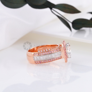 แหวนหมั้นเพชรรูปหัวใจ2.0Ct สวยเก๋ขนาด10K 14K 18K แข็งทอง18K ของขวัญครบรอบแต่งงาน - Product Image 2