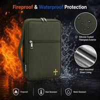 Sac de transport pour Bible ignifuge robuste grande capacité, housse de protection en fibre de verre enduite de silicone, sacs et étuis de rangement à usage spécial