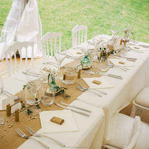 (12 x 71 pouces) Chemins de table en toile de jute 100% naturelle, style ferme, pour mariages et décorations de salle à manger et de cuisine - Product Image 3