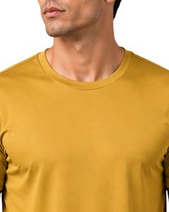 Customized Mustard <b>Yellow</b> Mens Athletic T Shirt Quick Dry Breathable Gym Workout Running Polyester Sports Tee Activewear Top - Product Image 5