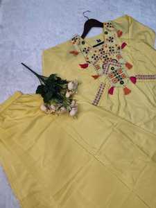 ชุดคุर्ติสไตล์อินเดีย ปากีสถาน ฝรั่งเศส ผ้าเครปสวยหรู ดีไซน์เนอร์ คอร์ดเซ็ต สไตล์บอลลีวูด ชุดลำลองสำหรับงานแต่งงานและงานปาร์ตี้ - Product Image 2