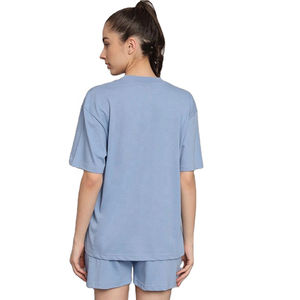 Offre Spéciale – Ensemble 2 Pièces Imprimé pour Femme : T-shirt et Short en Tissu Léger 100% Coton Personnalisable - Product Image 2