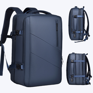 Modern Travel <b>Backpack</b> Polyester Oxford Fabric Geometric Design <b>Water</b> <b>Resistant</b> Zipper Closure Adjustable Strap Unisex 36-55L - Product Image 5