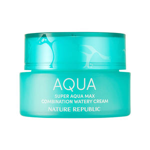 Crème hydratante combinée Super Aqua Max de Nature Republic dans un flacon pratique pour les peaux mixtes - Product Image 1