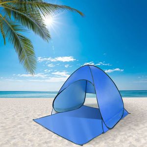 2/3 uomo Pop spiaggia tenda anti-uv automatico a baldacchino parasole riparo netto finestra borsa per campeggio all'aperto - Product Image 1