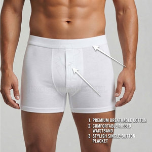 Low Price Wholesale Soft Cotton Stretch Knit Men <b>Boxer</b> Rib Comfortable Daily Wear Strong Seam <b>Custom</b> Manufacturing - Product Image 5