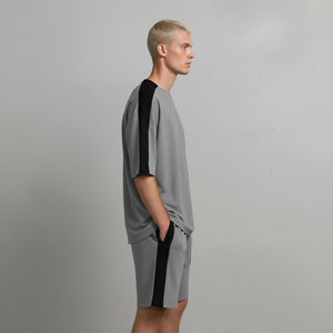 Men's Stylish Two-Piece Set Thermal Quick-Dry 100% Cotton Floral Short Sleeve <b>T</b>-<b>Shirt</b> Summer Casual Shorts Sports Wear - Product Image 2