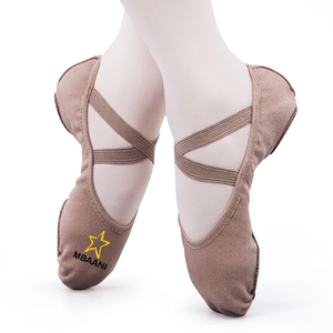 Chaussures de ballet souples MBAANI, dessus en coton, chaussures de danse plates pour l'entraînement, unisexe - Product Image 4