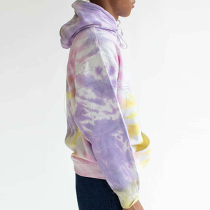 เสื้อฮู้ดแขนยาวผู้ชายคุณภาพสูงสั่งทำพิเศษ ลายมัดย้อม ผ้าฝ้ายฟลีซ 100% ใส่สบาย ระบายอากาศได้ดี มีกระเป๋า เหมาะสำหรับฤดูใบไม้ผลิ เป็นมิตรต่อสิ่งแวดล้อม ไซส์ใหญ่ - Product Image 4