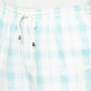 Shorts Bermuda Homme Décontractés à Carreaux Blancs et Bleu Ciel avec Cordon de Serrage, Style Décontracté, Respirants, Taille Mi-Haute, en Tissu Oxford de Coton - Product Image 6