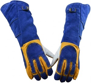 Professional Impact Welding Leather <b>Gloves</b> Fireproof Kevlar Stitched Long Gauntlet Industrial Work <b>Gloves</b> USA Trend 2026 - Product Image 3