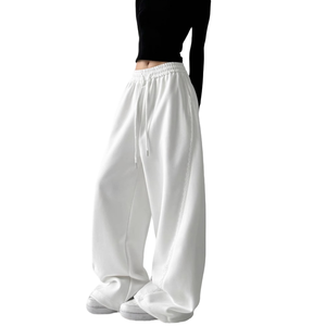 Pantalones Anchos de Color Sólido para Mujer, de Secado Rápido, Transpirables, Duraderos, con Cintura Elástica, Ecológicos, para Correr y Yoga - Product Image 3