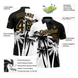 Camisetas Polo de Secado Rápido para Hombre al por Mayor, con Logotipo Personalizado, Impresión por Sublimación, Poliéster, Tejido Sólido, para Golf - Product Image 2