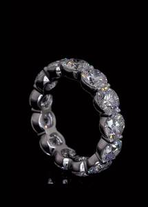 Anillo de Eternidad de Diamantes Cultivados en Laboratorio con Corte Brillante para Mujer |   Anillo de Compromiso de Lujo con Diamantes, Chapado en Oro de 18K, Certificado IGI - Product Image 5