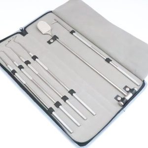 Extracteur d'encins équin en acier inoxydable, modèle 8 pièces, nouveau style, avec poignée en plastique noir - Product Image 5