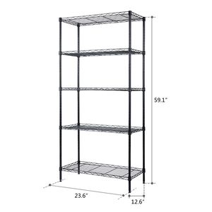 Scaffale a 5 Ripiani in Metallo per Organizzazione Efficiente - Product Image 3