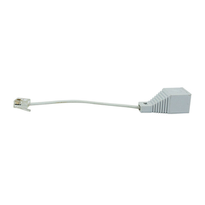 Adaptador de Reino Unido a RJ con Condensador de Anillo, Cable Convertidor de Ethernet a Línea Telefónica de 4 Hilos, 28AWG, 10cm, Blanco, Cumple con RoHS - Product Image 2