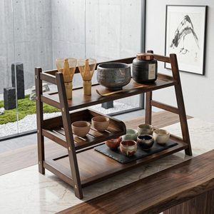 Three Tier Bamboo Storage <b>Rack</b> With Drawer Standing Type Minimalist Kitchen Organizer Durable Multifunctional <b>Shelf</b> Unit counter - Product Image 3