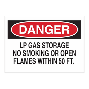 Panneau d'avertissement pliable en acier « Danger : Stockage de gaz GPL, Interdiction de fumer » pour la sécurité intérieure et extérieure - Product Image 1