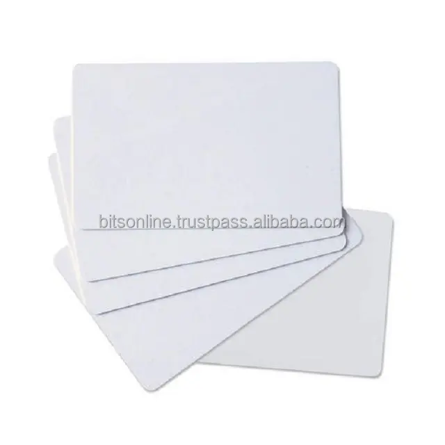 Thẻ ID PVC Trơn Màu Trắng Tiêu Chuẩn CR80 Chất Lượng Cao Thẻ Id Học Sinh Rfid Chip Thông Minh