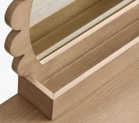 Table de toilette en bois pour enfants faite à la main avec un bord festonné élégant, meubles vietnamiens de haute qualité pour la vente en gros
